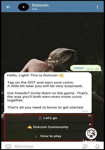 ربات بازی دات کوین تلگرام