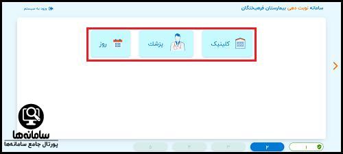 نحوه نوبت دهی بیمارستان فرهیختگان